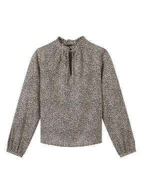 A.P.C. Noa Blouse / black and white printed blouse